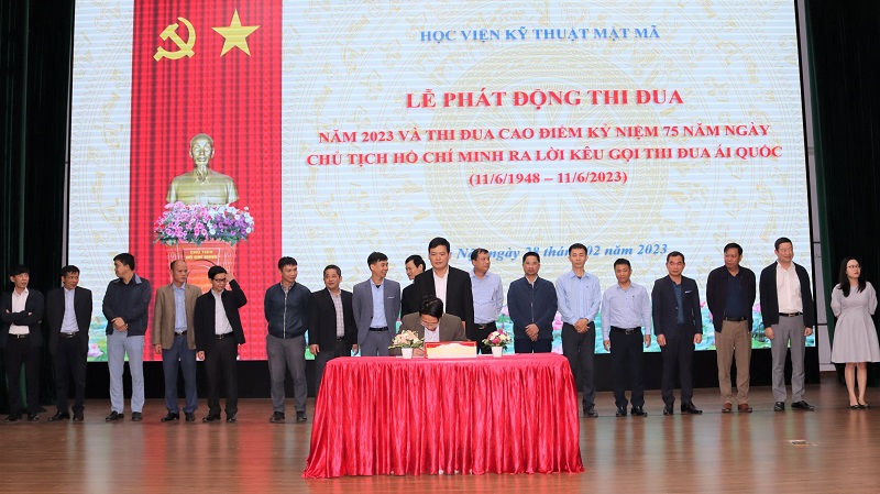 Lễ phát động thi đua năm 2023 của Học viện Kỹ thuật mật mã