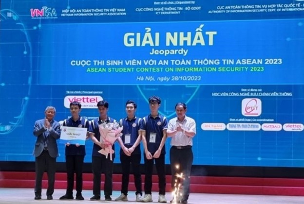 Sinh viên Học viện Kỹ thuật mật mã giành giải Nhất cuộc thi Sinh viên với An toàn thông tin ASEAN 2023