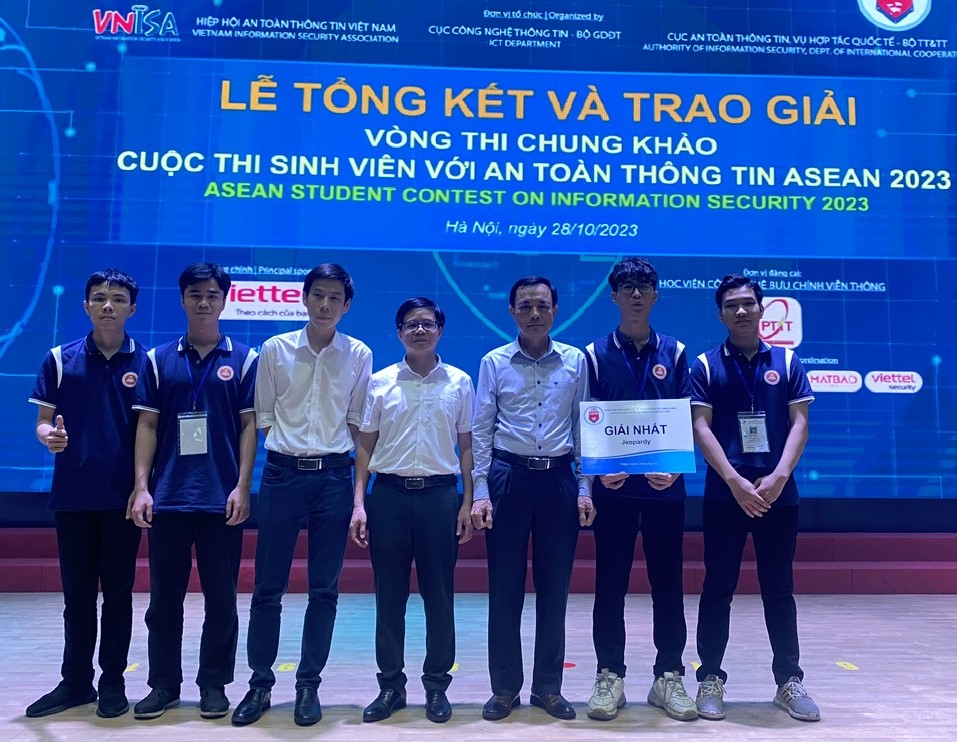 KMA.Galacticos-4869 giành giải Nhất pha thi Jeopardy trong “Cuộc thi sinh viên với An toàn Thông tin Asean 2023”
