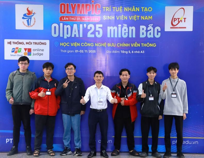Học viện Kỹ thuật mật mã giành giải nhất Olympic AI Việt Nam 2025 miền Bắc